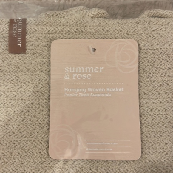 Gray & Cream Hanging Basket Summer & Rose Collection. New in Original Package - Picture 2 of 5
